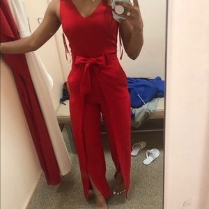 Red jumpsuit